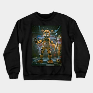 A Haunting Tableau of Animatronic Terror Crewneck Sweatshirt